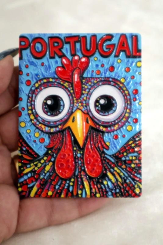 Aimant en céramique / Souvenir Portugal - Azulejo Décoratif Galo – photo 2